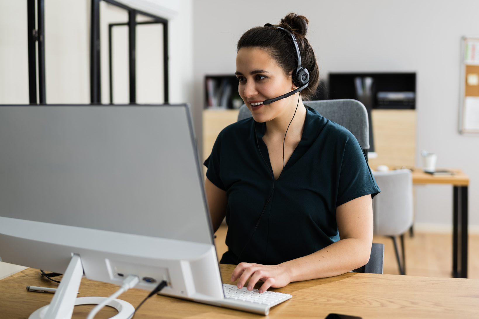 Virtual Personal Assistant Woman Making Video Call